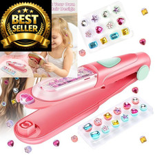 kidzkube Hair Gem Stamper Kit, Bling Jewels for Red Pink Purple Green