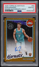 2025 Topps Chrome Kon Knueppel Rookie Auto Gold /50 PSA 10 GEM MINT