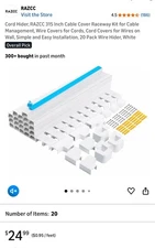 Cord Hider Raceway Kit 315" Total Length 20-Pack White