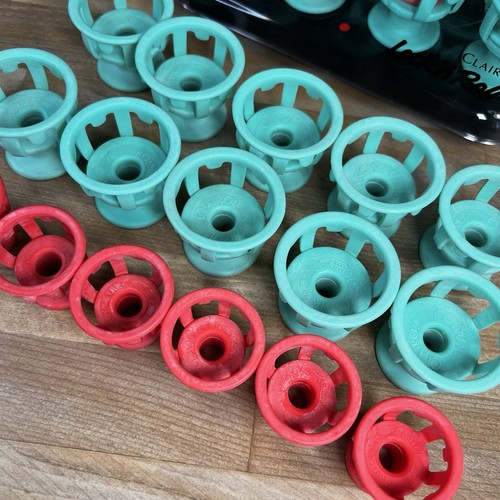 VTG Clairol Lock 'n Roll BT-1 Hot Curlers Rollers 16 XTRA Spoolies Pageant Cheer - Picture 5 of 19