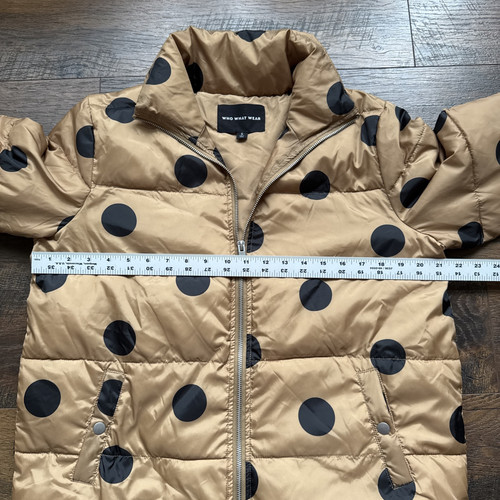 Who What Wear Puff Jacket Coat Polka Dots Size Small B9 - Picture 5 of 11