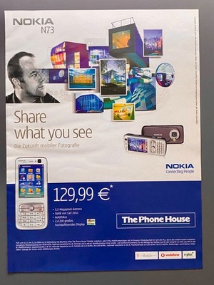 Nokia N73 Connecting People Handy Werbeanzeige 2006 Vintage Ad Werbung Reklame