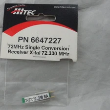 Hitec 72Mhz AM/FM Single Conversion Receiver Crystal CH27 72.330Mhz HRC6647227