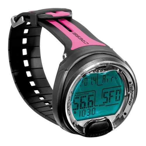 Cressi Leonardo Wrist Computer - Black/Pink - Open Box - 0 Dives Logged