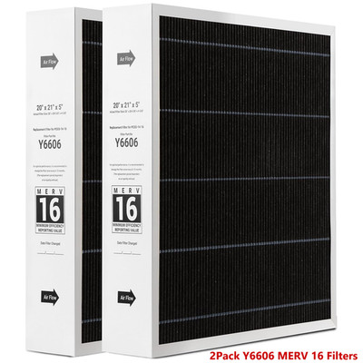2Pcs Y6606 MERV 16 Filter Replacement 20 x 21 x 5'' for Lennox PureAir PCO3-14-16
