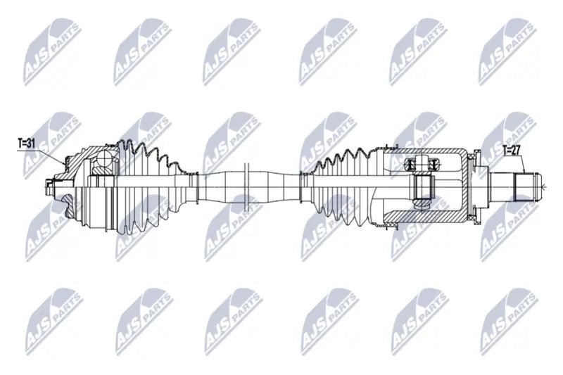 Driveshaft Front Axle Left Automatic Transmission NPW-BM-251 NTY for BMW X5 X7