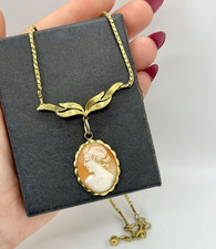 Wunderschöne Jugendstil Am. Double Halskette Mit Gemme Anhänger