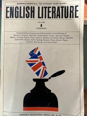English Lit Vol I : From It's Beginning to the End of the 18th Century 1959 PB