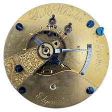 Antique 18s 1879 Elgin G.M. Wheeler Mechanical Hunter Pocket Watch Movement 82