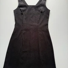 Vintage La Belle Black Textured Sleeveless Dress – Size 5