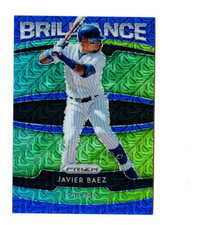2020 Panini Prizm Brilliance Blue Mojo Prizm Javier Baez Parallel Card #'d 1/175