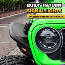 4Pcs Front & Rear Fender Flares w/ Turn Signa...
