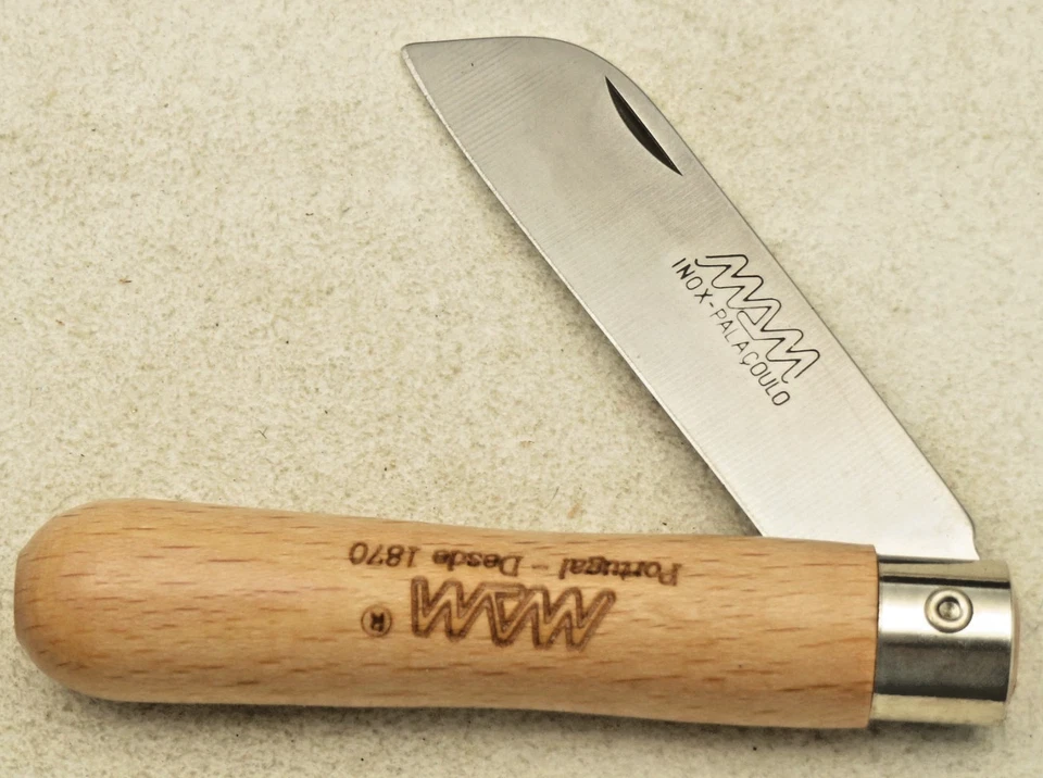 MAM 葡萄牙制造 Slipjoint 折叠刀 - 木柄 - 批量两把未使用 — 第 4/4 张图片