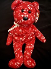 Ty Beanie Babies Candy Cane Bear Red Plush Toy for Ages 3 3-4 5-7 8-11 Years