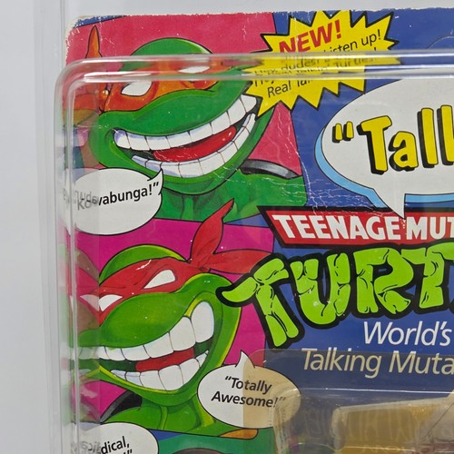 VINTAGE 1991 TEENAGE MUTANT NINJA TURTLES TMNT TALKIN RAPHAEL UNPUNCHED NEW - Picture 2 of 22
