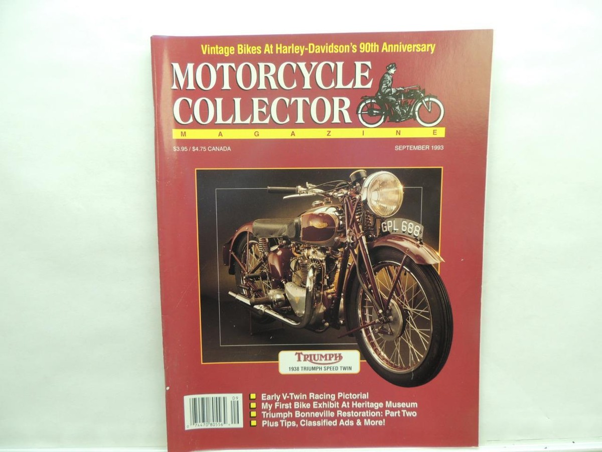 Sept 1993 Motorcycle Collector Magazine BSA Triumph Speed