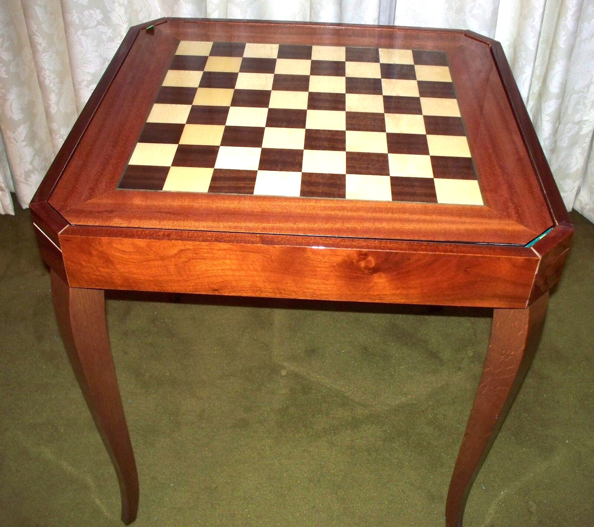 21th Century Italian Table, Chess Board with Chess Game