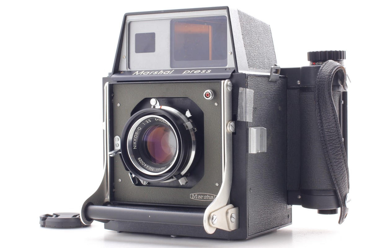 ★美品★マミヤ 6x9 + NIKKOR-Q 105mm F3.5 Mamiya Marshal Press 6X9 Nikkor-Q 105Mm F3.5 Shutter Ok 7518