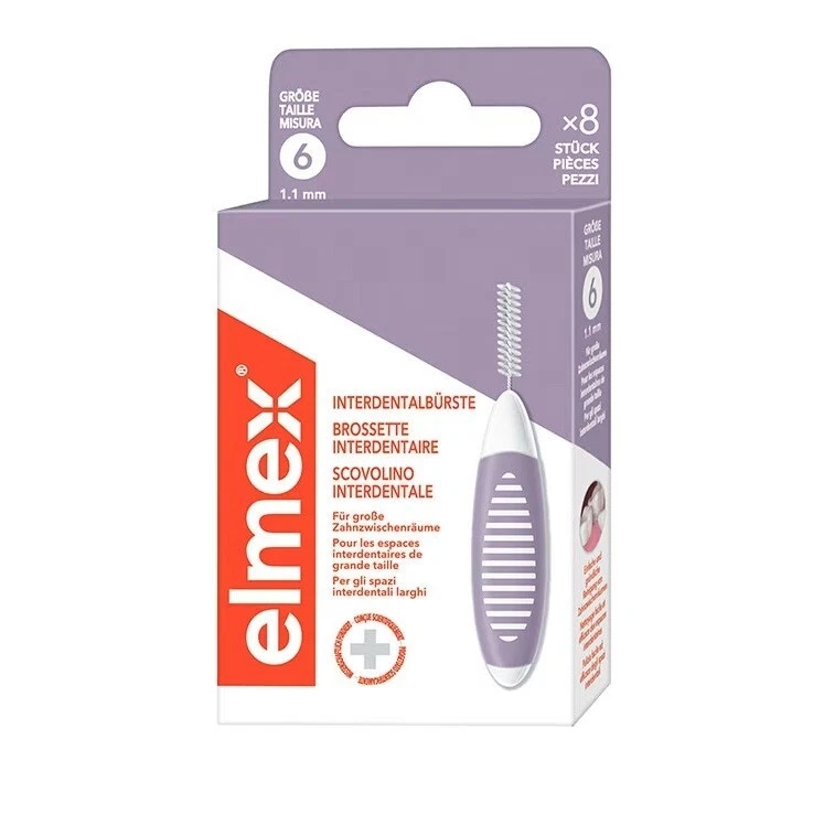 Elmex Interdentalbürste Lila ISO Gr. 6 1,1 mm 8 Stück , EAN8718951387263