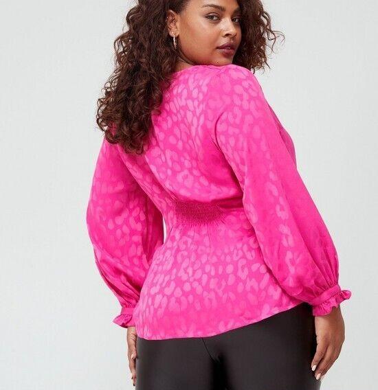 long sleeve hot pink blouse