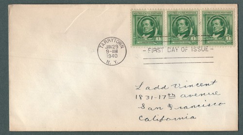 US 859-863 Famous Americans - Authors (5) First Day Covers - Picture 2 of 6