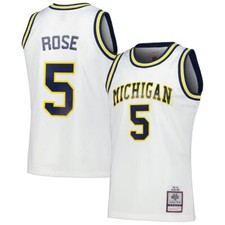 Michigan Wolverines Jalen Rose Mitchell Ness White 1991/92 College Vault Jersey