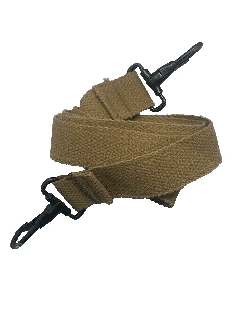 Borsa in tessuto di cotone 1" 2,5 cm larghezza tracolla 110 cm clip in metallo cachi NUOVA VINTAGE