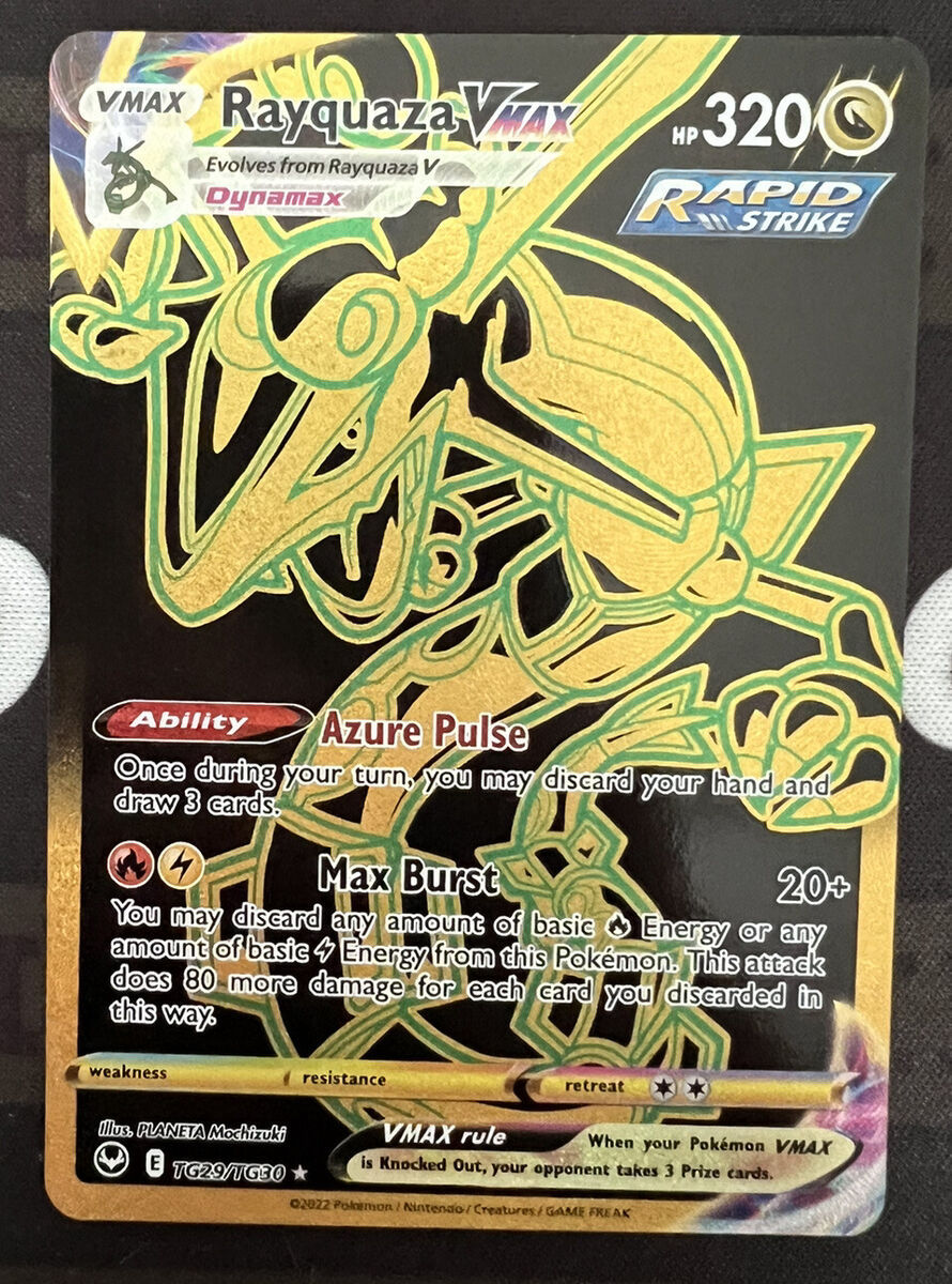 Rayquaza VMax - TG29/TG30 Gold Full Art Ultra Rare - Silver