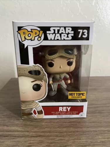 NIB Funko Pop Star Wars The Force Awakens REY 73 Hot Topic Exclusive