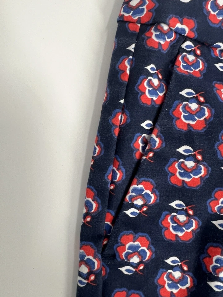 Boden Women's Size US 12 UK 16 Richmond Shorts 9" Preppy Chino golf blue print - Image 2 of 4