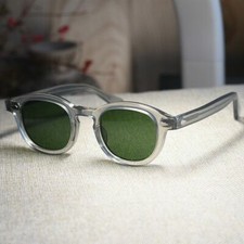 Brand Men Green Glass Sunglasses gray Acetate Glasses Johnny Depp glasses unisex