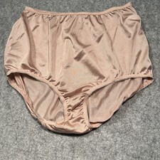 Vintage JC Penny's UNDERSCORE Beige Silky Sheer Granny Panties size 8 XL