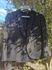 Margaret Howell Black Linen Blazer Jacket Shawl Collar Uk 10