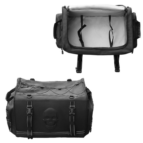 Bolsa de asiento trasero para motocicleta alforja bolso de hombro retro para motocicleta - Imagen 3 de 17