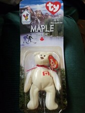 Rare Maple The Bear 1996 McDonald's Ty Beanie Baby W/ Rare Errors 1993 OakBrook