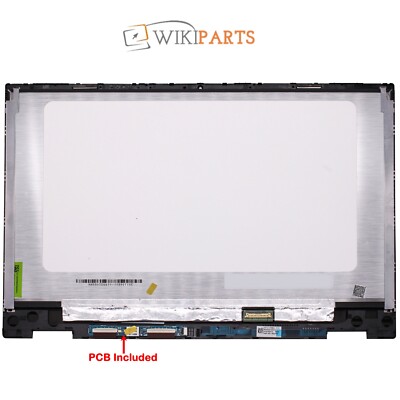 FTDLCD® 14 Zoll FHD LED LCD Touchscreen Digitizer Assembly Ersatz Display für HP Pavilion x360 Convertible 14-DW 14-dw1434ng 14-dw0107ng 14-dw0106ng 14-dw0110ng mit Rahmen