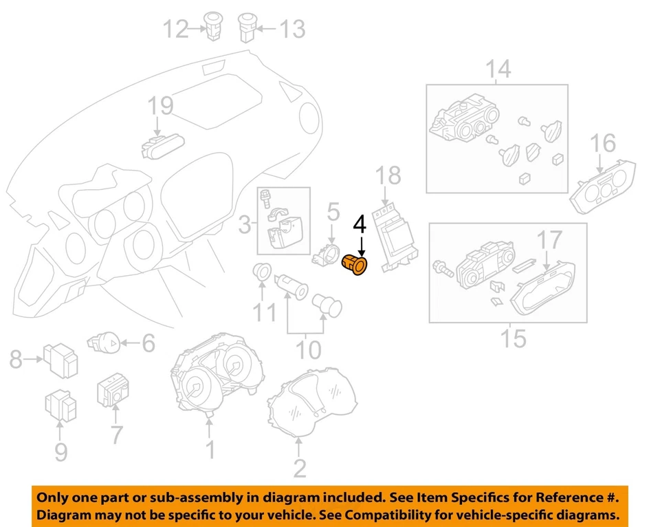 Interruptor de encendido usado se adapta a: Nissan Juke Sdn 2011 botón de encendido sin llave sta Foto 3 de 4