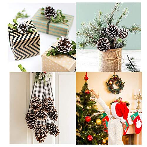 PCS Pine Cones for Christmas Tree Snowflake Natural Pinecones Ornament with 24 - Picture 6 of 7