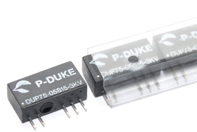 DC-DC Wandler von P-Duke Typ DUP75-05S15-3KV, 5-15 V / 0.75 W, DC/DC Converter