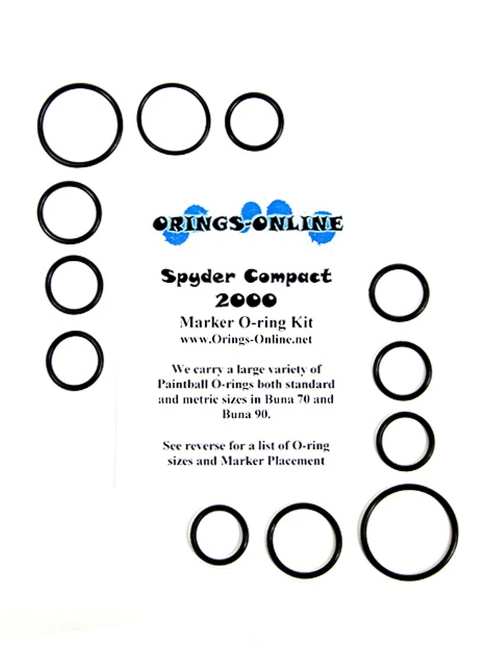 ORINGS-ONLINE Spyder Compact 2000 Paintball Marker O-ring Oring Kit x 2 rebuilds / kits