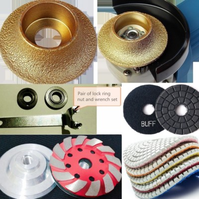 3/4'' Half Bullnose polish pad cup granite marble countertop refinishing repair