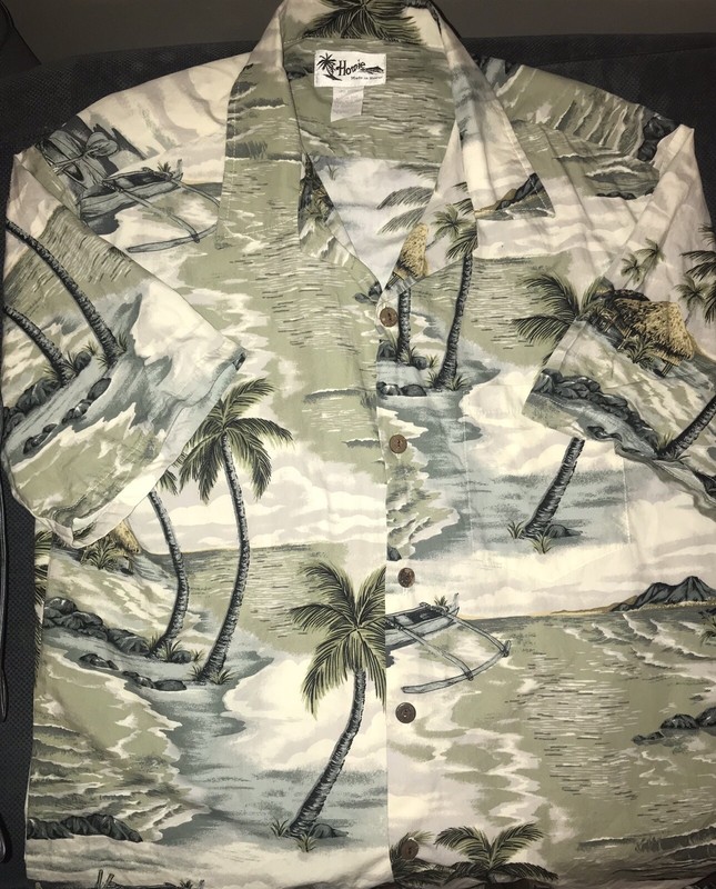 Howie Hawaiian Shirt Men’s Large L Green