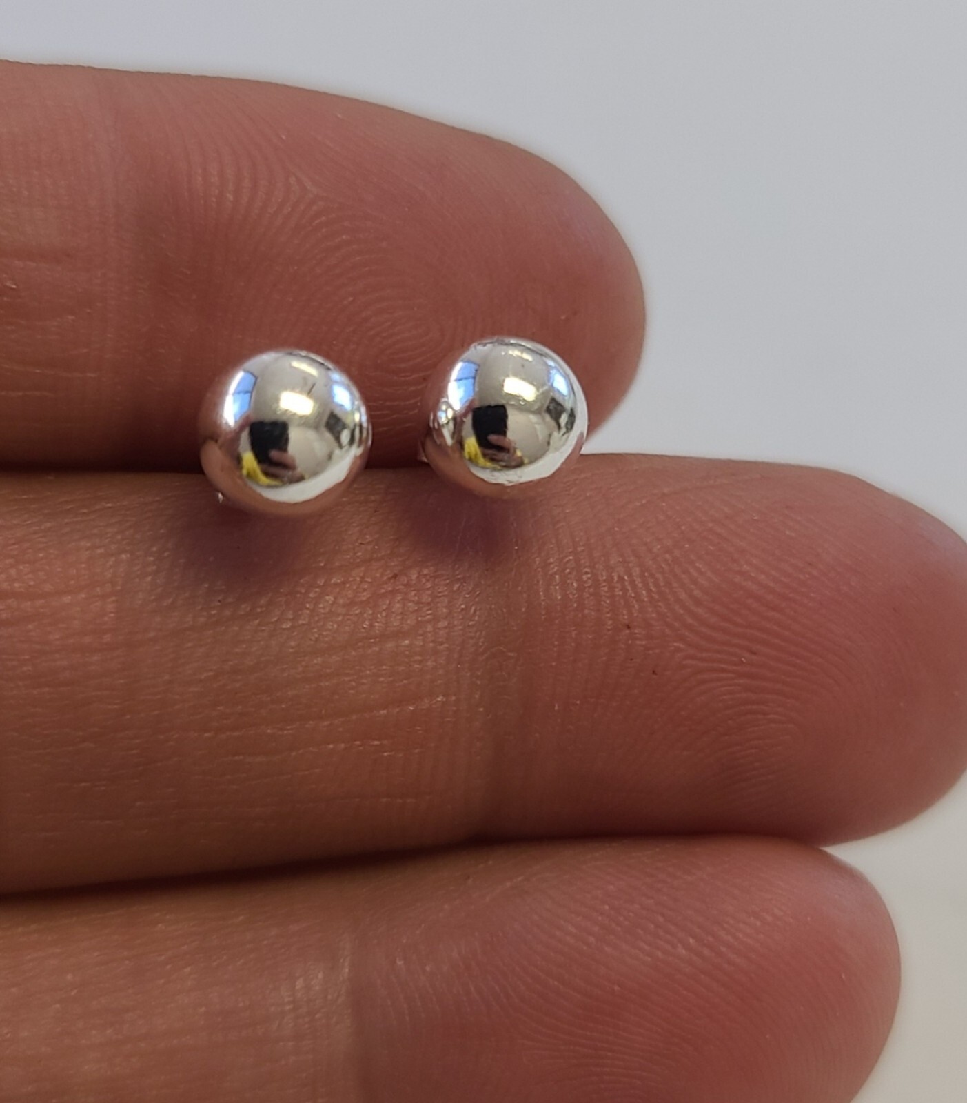 Sterling 925 Solid Silver Ball Stud Earrings 7mm … - image 8