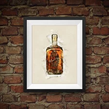 Elmer T. Lee Single Barrel Bourbon Whiskey - Original Wall Art Decor 