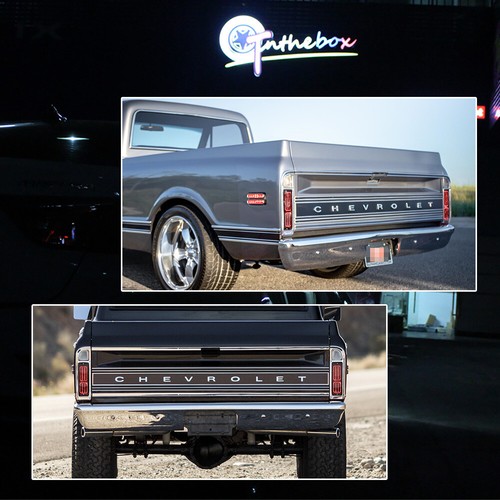 Smoke Lens LED Brake Tail Light Taillamps Kit for 1967-72 Chevrolet Pickup Truck - Picture 8 of 9