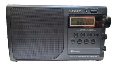 Sony ICF-M760SL FM/SW/LW Digital PLL SYNTHESIZED Radio 3 Band 2 Kurzwellen