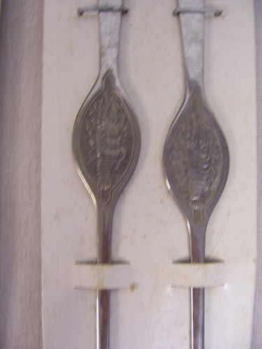 VINTAGE LOBSTER FORKS, STAINLESS STEEL, FOX RUN CRAFTSMEN,3 SETS OF 2, NEW - Picture 4 of 7