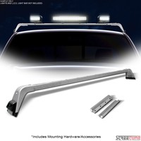 Deluxe Light Bar Mount+roof Gutter Brackets Chrome Silver 15-17 Silverado/sierra on sale Deluxe Light Bar Mount+roof Gutter Brackets Chrome Silver 15-17 Silverado/sierra on sale