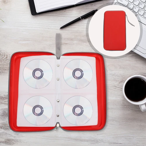  CD Storage Bag Discs Holder Portable Hard Plastic Case Organizer