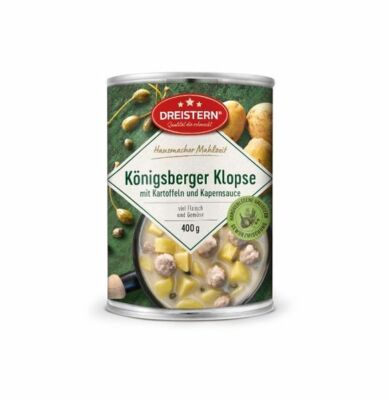   Dreistern Hausmachermahlzeit KönigsbergerKlopseKartoffeln+Kapern 4x400gr Dose